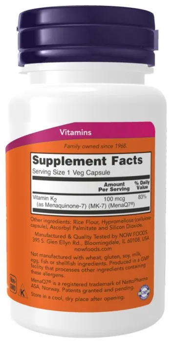Vitamin K-2 (MK7) 100 mcg - 60 vcaps