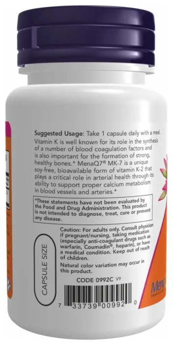 Vitamin K-2 (MK7) 100 mcg - 60 vcaps