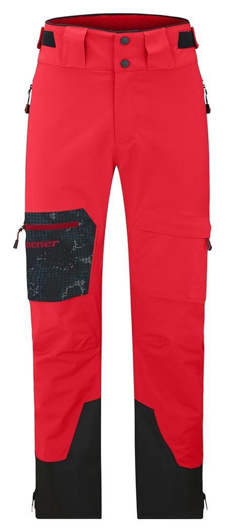 Ziener брюки лыжные Tewes Full-Zip 2026 red-black foggy print 50