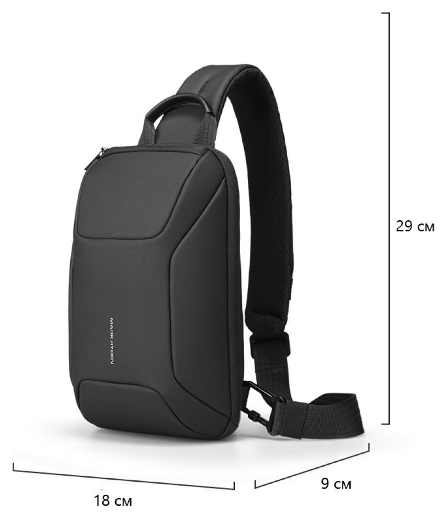 Сумка з однією лямкою Mark Ryden Toren MR707 Black, укр, укр