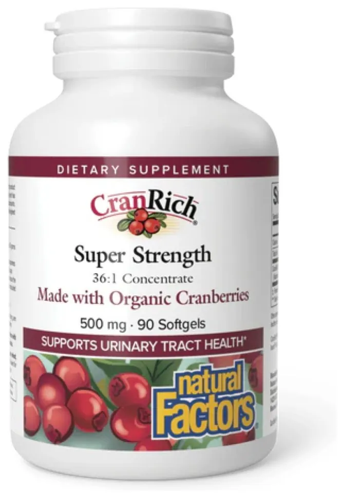 CranRich®️ Super Strength Organic Cranberry Concentrate 500mg - 90 softgels