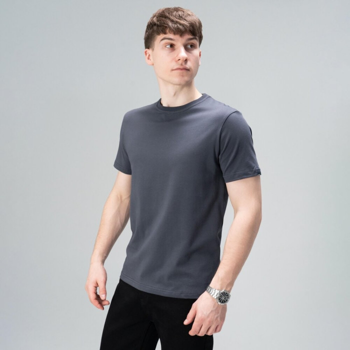 Футболка Slavni мужская повседневная темно-серая, Футболка Slavni Unity мужская хлопковая темно-серая