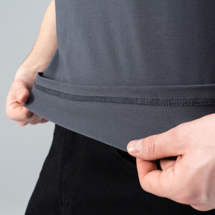 Футболка Slavni мужская повседневная темно-серая, Футболка Slavni Unity мужская хлопковая темно-серая