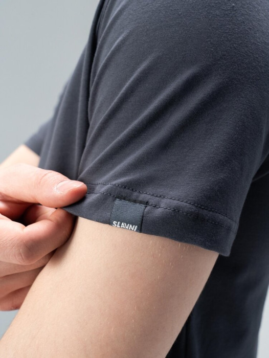 Футболка Slavni мужская повседневная темно-серая, Футболка Slavni Unity мужская хлопковая темно-серая