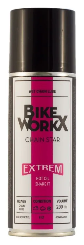 Мастило для ланцюга BikeWorkX Chain Star Extreme спрей 200 мл. (OBOD_CHAINE/200)