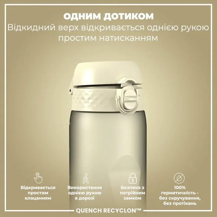 Картофель для воды ION8 1000 мл. (ЭКО бутылка) BPA Free, Creamy White