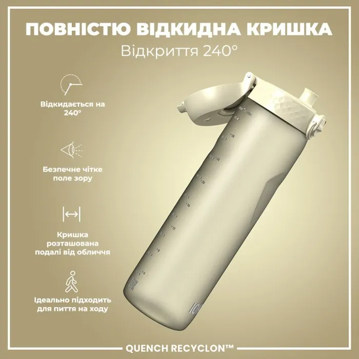 Картофель для воды ION8 1000 мл. (ЭКО бутылка) BPA Free, Creamy White