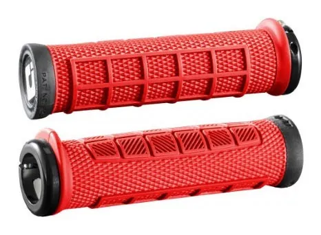 Гріпси ODI Elite Pro Bright Red/Black w/Black clamp (червоні з чорними замками) (OBOD_D33EPBR-B)