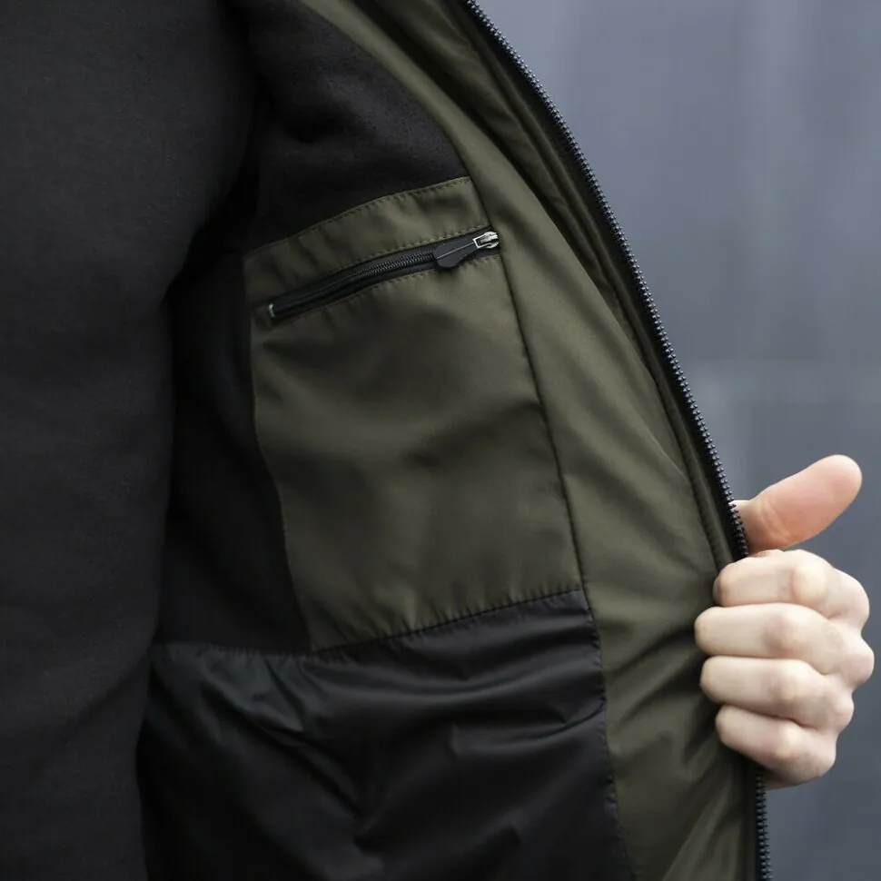 Чоловіча зимова куртка хакі з капюшоном Pobedov Winter Jacket Motive ЗИМА В2 (L)
