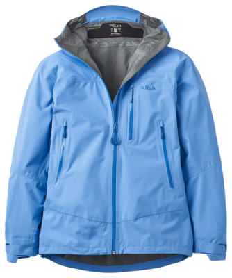 Мембранна куртка жіноча Rab Downpour Mountain Jacket Wmns, Bluebird