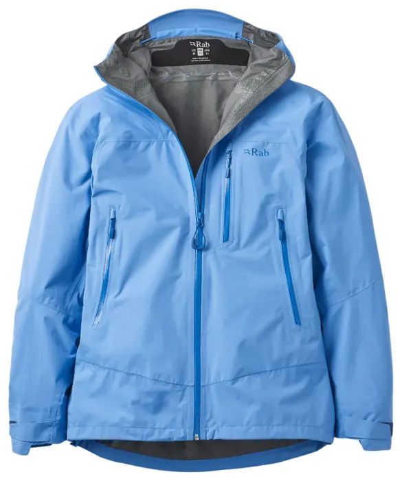 Мембранна куртка жіноча Rab Downpour Mountain Jacket Wmns, Bluebird
