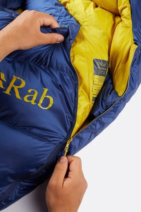 Спальний мішок Rab Neutrino 800 Regular, (-22°C), 185 см - Right Zip, Nightfall Blue
