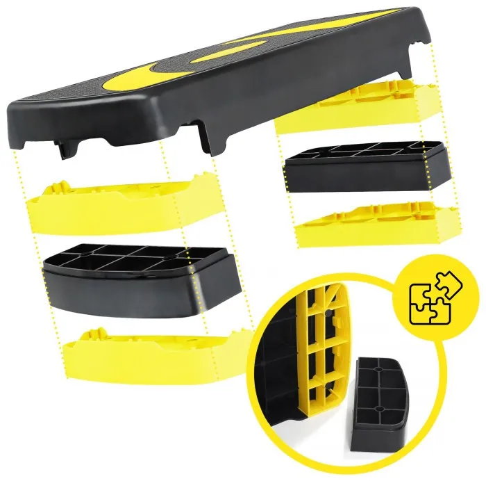 Степь-платформа 3-ступенчатая Cornix 78 х 29 х 10-20 см XR-0187 Black/Yellow