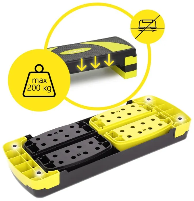 Степь-платформа 3-ступенчатая Cornix 78 х 29 х 10-20 см XR-0187 Black/Yellow