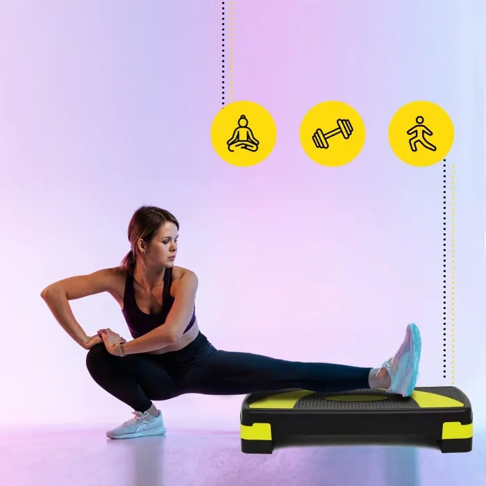 Степь-платформа 3-ступенчатая Cornix 78 х 29 х 10-20 см XR-0187 Black/Yellow
