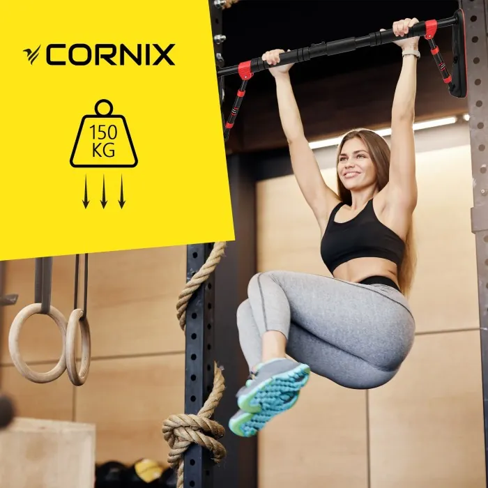 Турнік розсувний Cornix Elite 85-120 см XR-0290 Black/Red