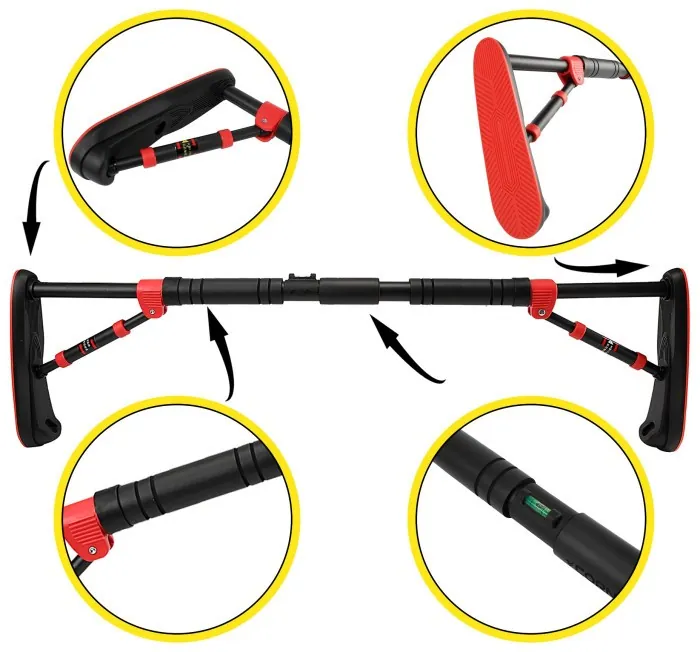 Турнік розсувний Cornix Elite 85-120 см XR-0290 Black/Red