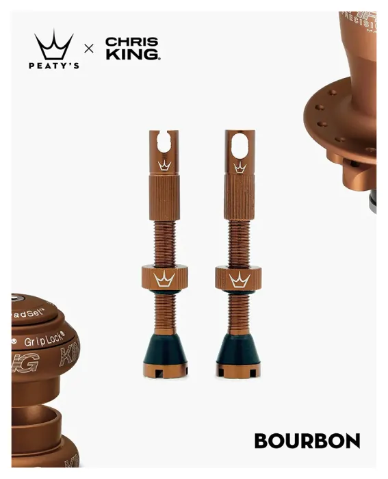 Ніпелі Peaty's x Chris King Tubeless Valves, 42mm, Bourbon