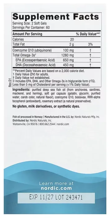 Ultimate Omega+CoQ10 - 120 softgels