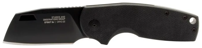Розкладний ніж SOG Stout SJ, Blackout, Cleaver