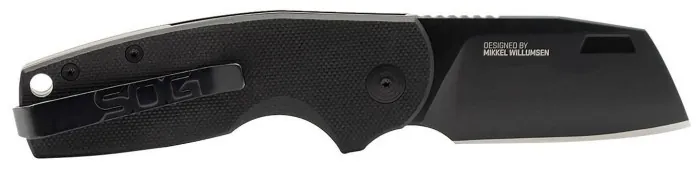 Розкладний ніж SOG Stout SJ, Blackout, Cleaver