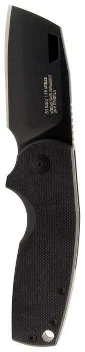 Розкладний ніж SOG Stout SJ, Blackout, Cleaver