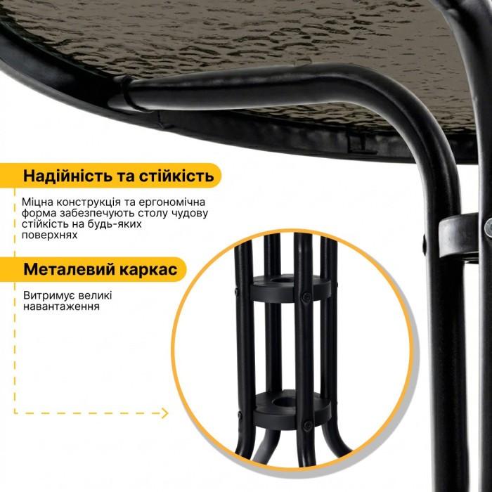 Комплект садових меблів LEOBRO Comfort 2 крісла + круглий столик (LB-1052)