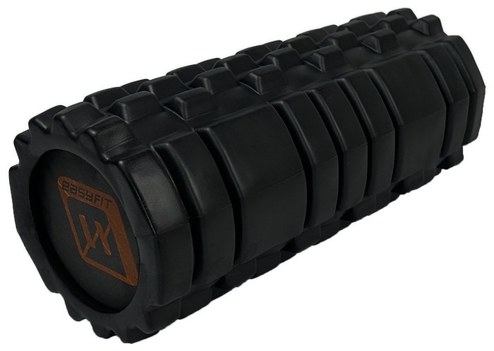 Масажний ролик EasyFit Solid Roller v.1.1s 33 см чорний, укр, укр