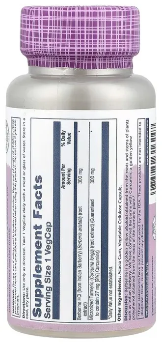 Berberine & Curcumin 600mg - 60 vcaps