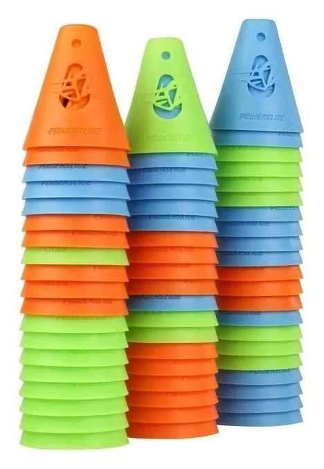Конусы POWERSLIDE ( 908009 ) FREESKATING CONES, blue, 10-Pack 2023 (Green)