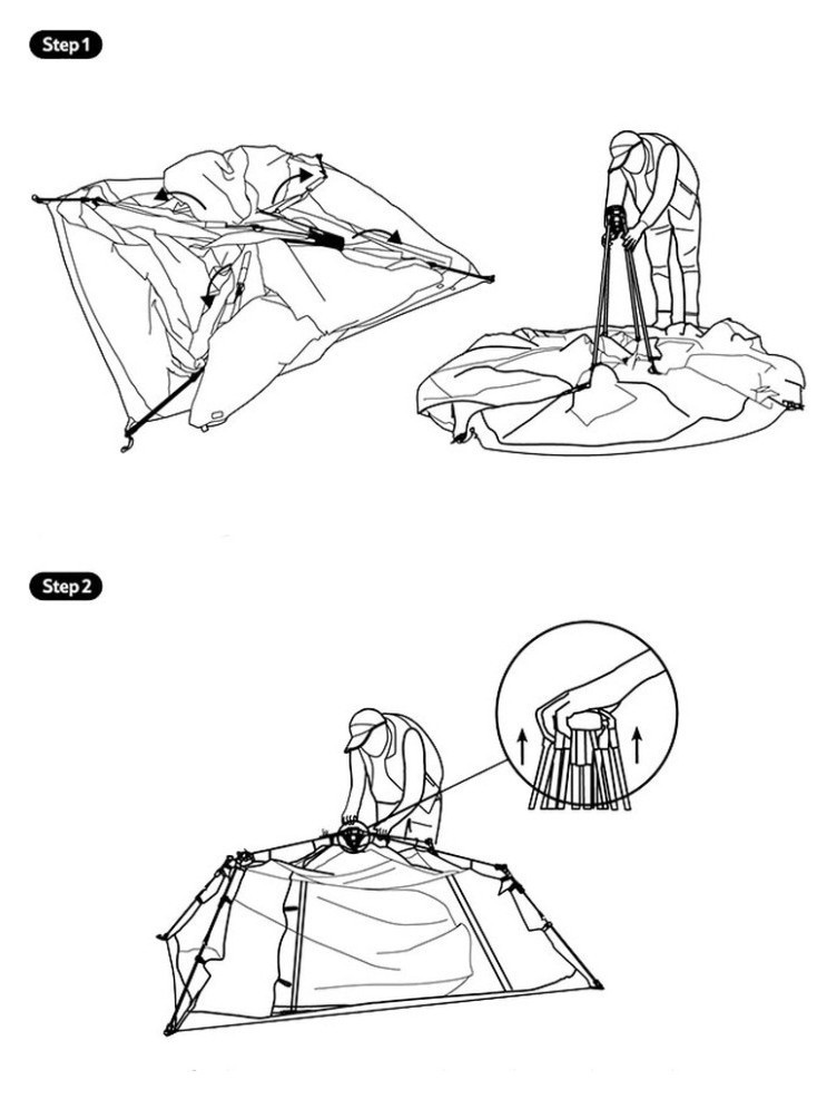 Тент для кемпінгу Naturehike CNK2450WS021, бежевий