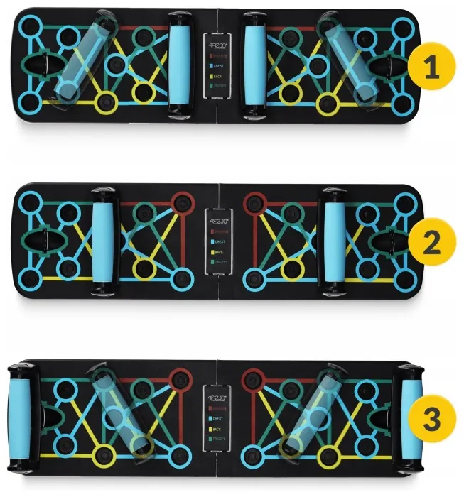 Упоры (доска) для отжиманий со сменным хватом 4FIZJO Push-up Board складная (P-5907739312785)