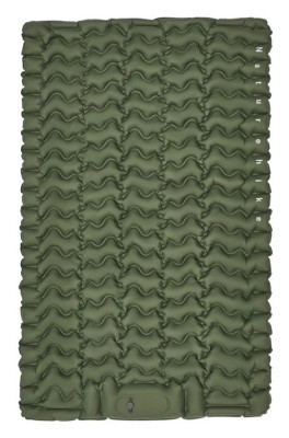 Матрас туристический надувной двухместный Naturehike CNK2550WS019, 200х125х6.5 см, зеленый со встроенной помпой для надува.