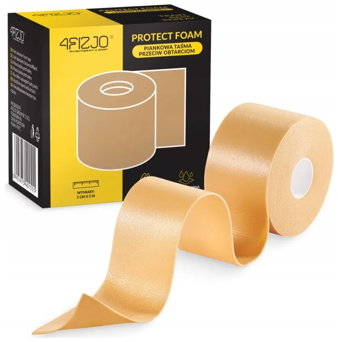 Захисна стрічка від натирання 4FIZJO Protect Foam 5 см x 4.5 м для пальців та п'яти Beige (P-5905973401555)