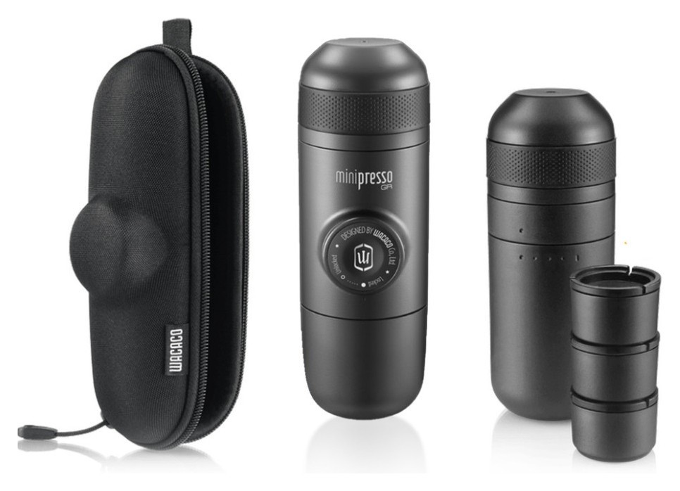 Набор для кофе Wacaco Minipresso GR: кофеварка, корзины, резервуар и чехол