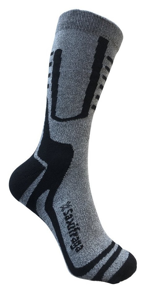 Носки для туризму Saxifraga HIKER 35-38 Grey/black (SOSK21U2U)