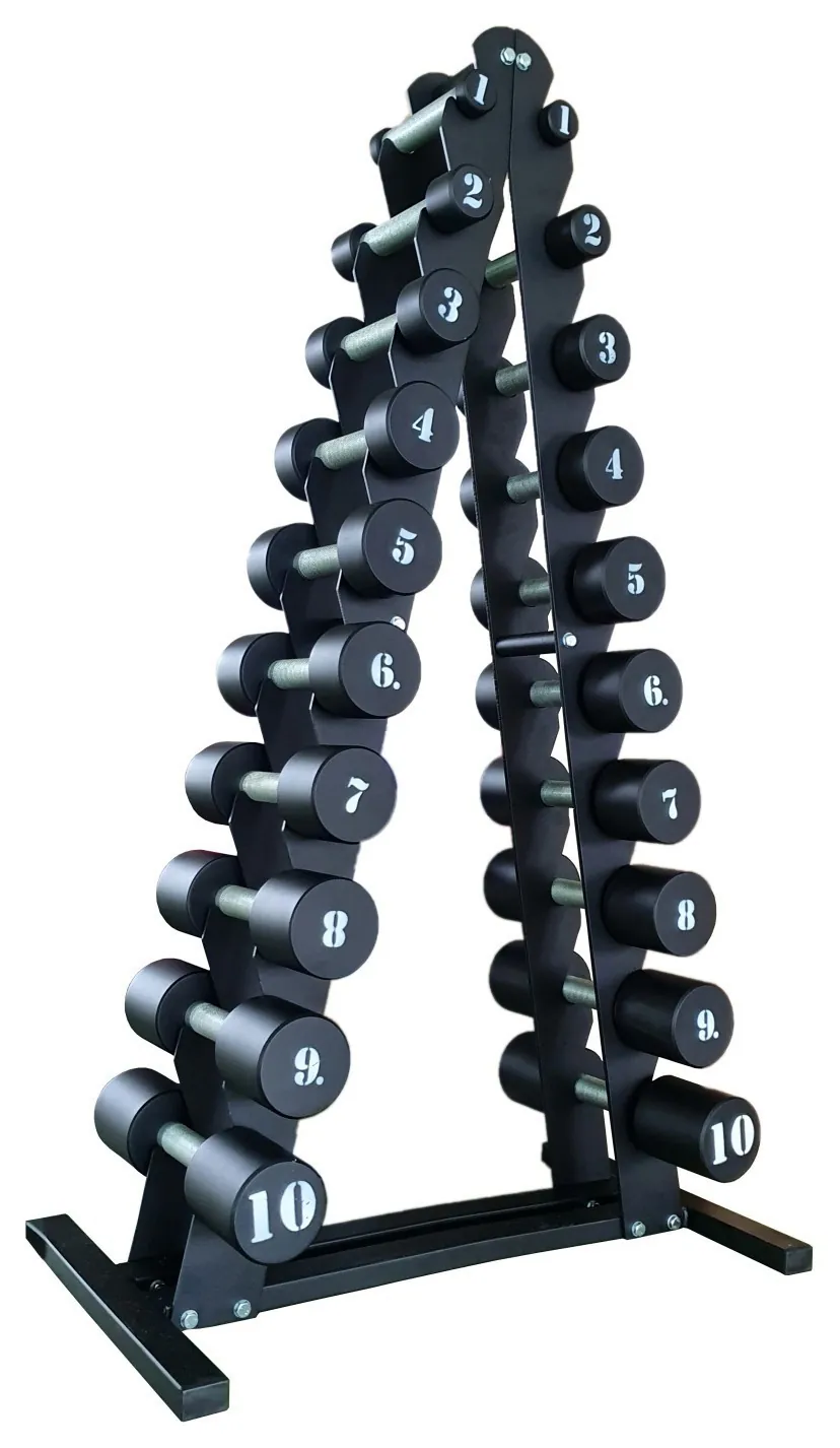 Ряд гантельний RN-Sport BLACK 1-10 кг зі стійкою (RNS_RNmar-110)