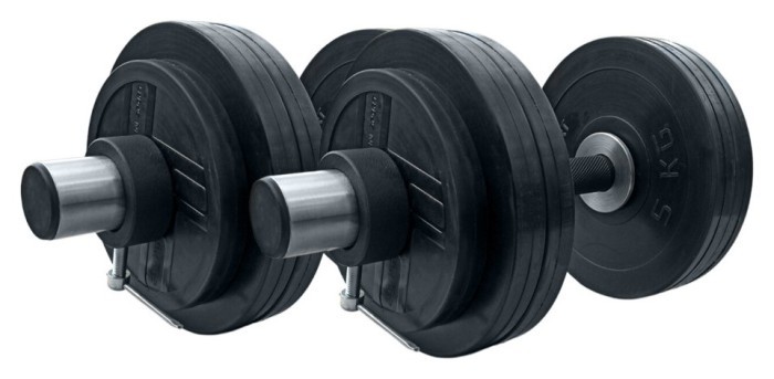 Гантелі гумові олімпійські RN-Sport 2 шт по 31 кг, укр, укр