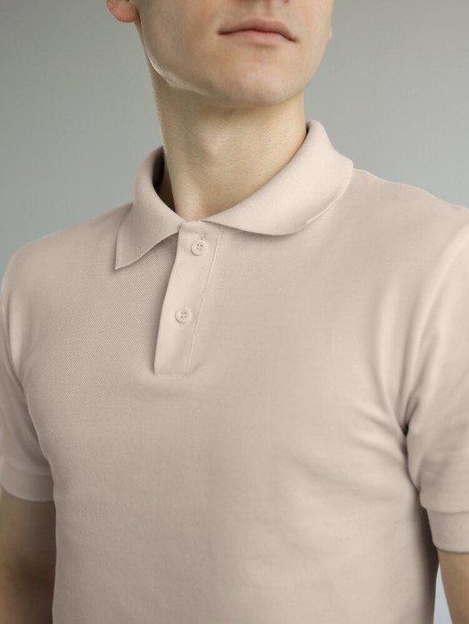 Мужская футболка поло бежевая Pobedov Royal