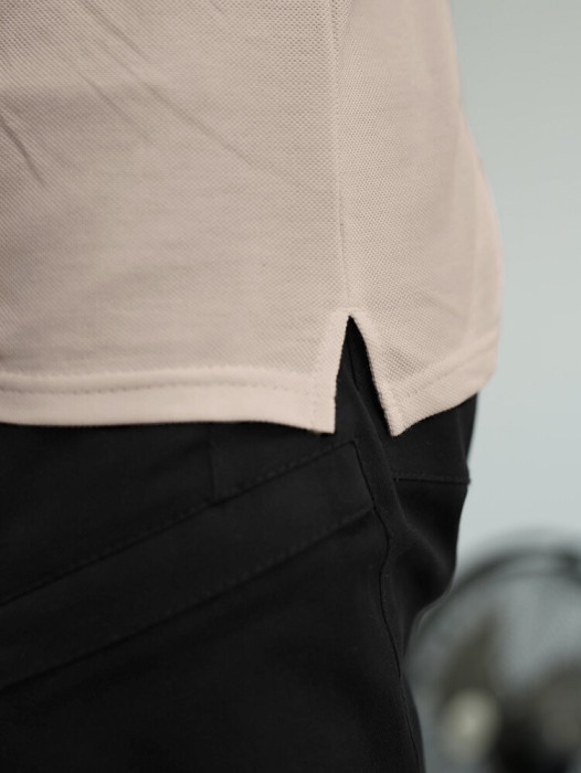 Мужская футболка поло бежевая Pobedov Royal