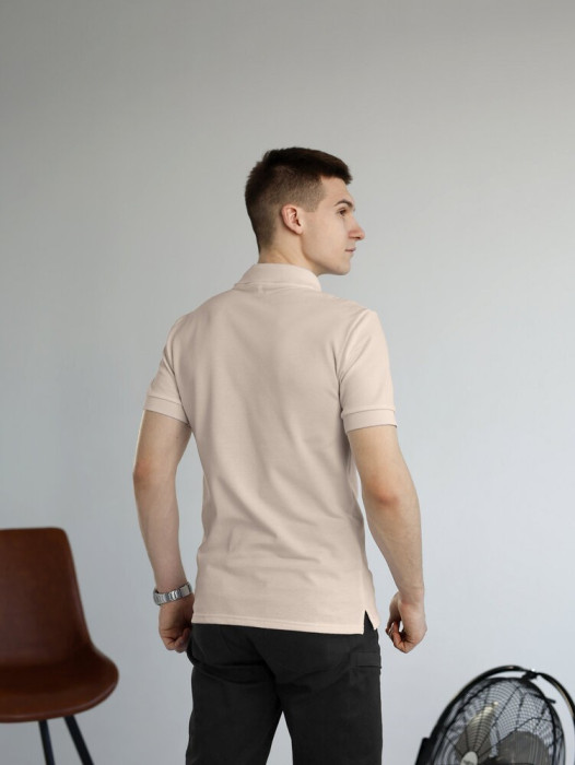 Мужская футболка поло бежевая Pobedov Royal