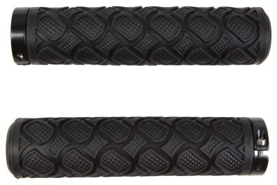 Грипсы 130мм Резина С алюминиевыми замками BEcool BC-GR6411 черный AM (брендированная упаковка)