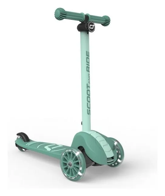 Самокат Scoot and Ride серії Highwaykick-3s з колесами що світяться сіро-зелений, 3+