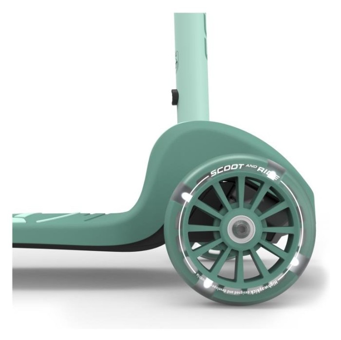 Самокат Scoot and Ride серії Highwaykick-3s з колесами що світяться сіро-зелений, 3+