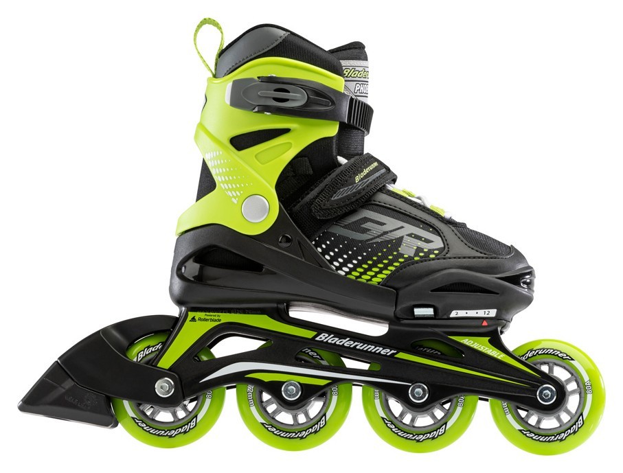 Роликовые детские коньки Bladerunner PHOENIX M 29-32 (K12.0) 185-205 мм Black/green (0T101000)
