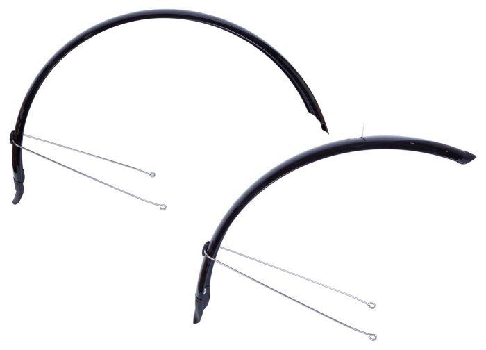 Крылья 29" Пластик полноразмерн. BRAVVOS X080 черный со стойкой f.390 r.390мм