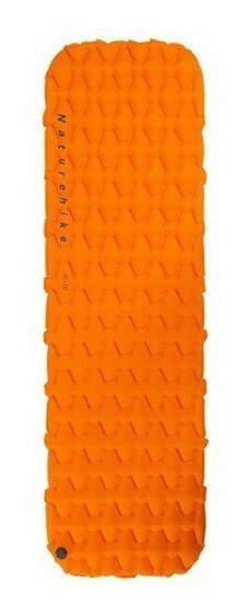 Матрац туристичний надувний одномісний Naturehike FC-10 NH19Z032-P, 195x59x6.5 см, помаранчевий для кемпінгу, укр, укр