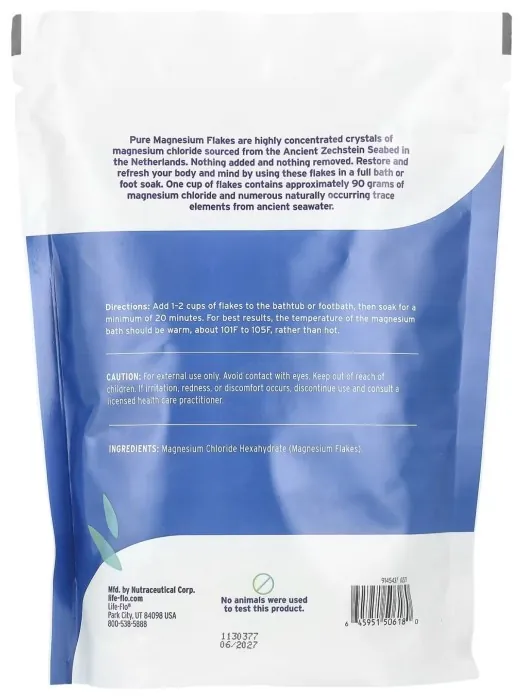 Pure Magnesium Flakes - 1.65lb (26.4oz)