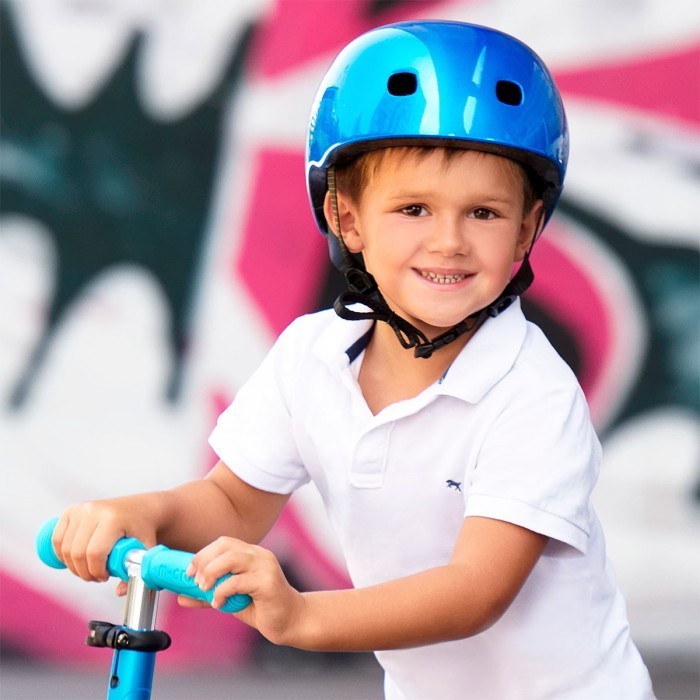 Захисний шолом MICRO - ТЕМНО-СИНІЙ МЕТАЛІК, укр, укр