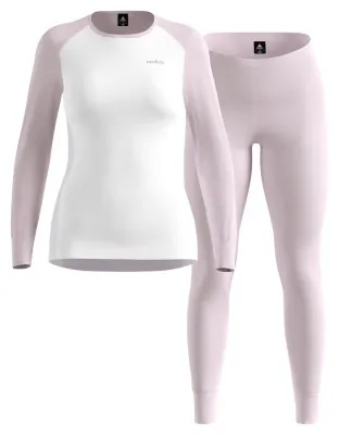 Odlo комплект Active Warm W orchid ice-white L